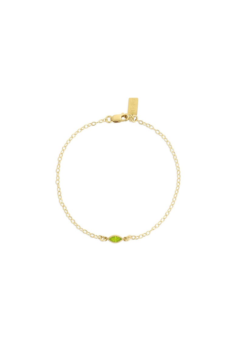 Marquise Birthstone Bracelet, Main, color, Gold / August