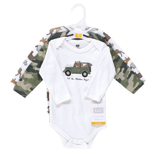Hudson Baby Cotton Long-sleeve Bodysuits 3-pack In Multi