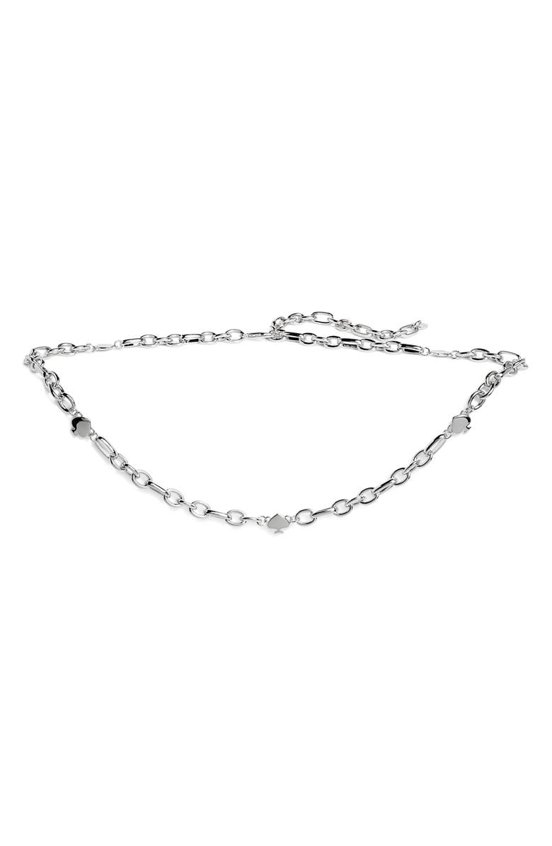 Kate Spade New York domed spade chain belt, Main, color, 