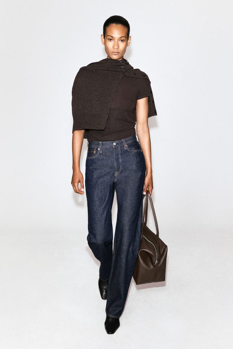 Crepe-Jersey T-Shirt, Alternate, color, BROWN