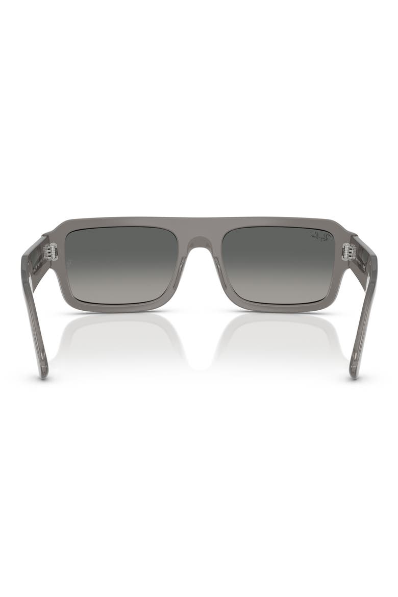 56mm Rectangular Sunglasses, Alternate, color, TRANSPARENT GREY