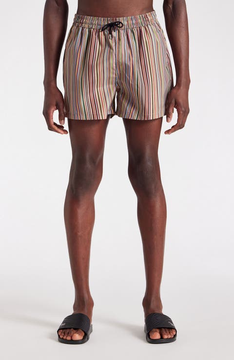 Signature Striped Swim Trunks