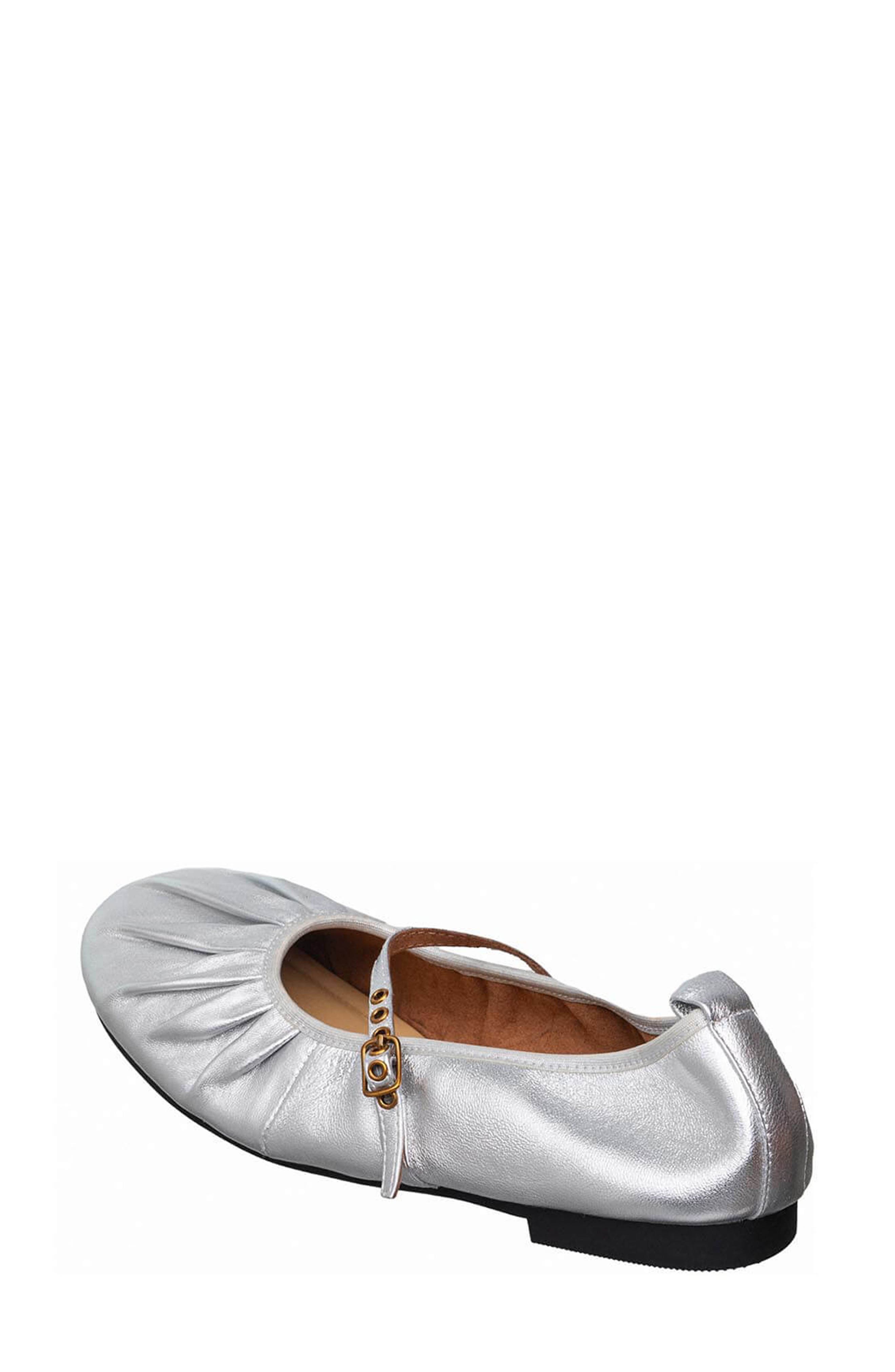 Mila Ballet Flat, Alternate, color, SILVER