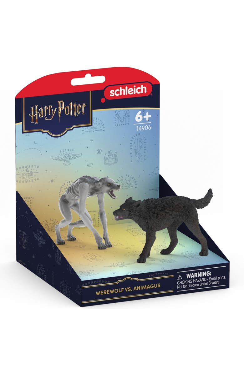 Schleich Wizarding World, 2 Figure Set, Werewolf vs Animagus, Kids 6+, Alternate, color, Multicolored