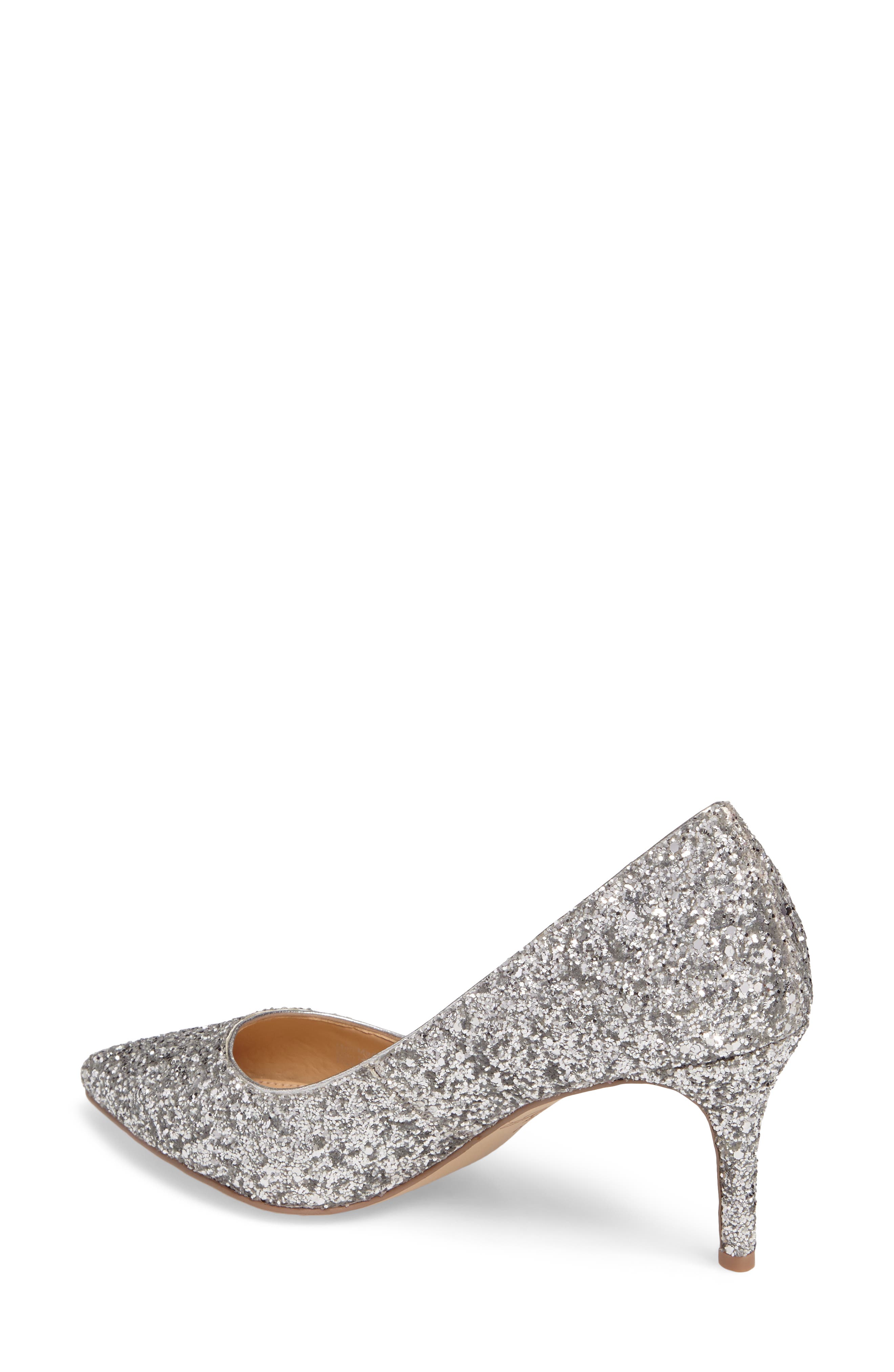 Jewel Badgley Mischka Lyla Glitter Pointy Toe Pump, Alternate, color, 