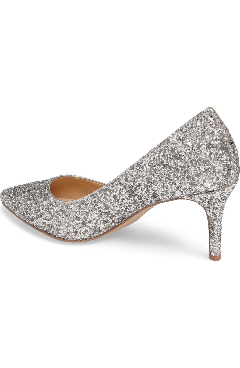 Jewel Badgley Mischka Lyla Glitter Pointy Toe Pump, Alternate, color,