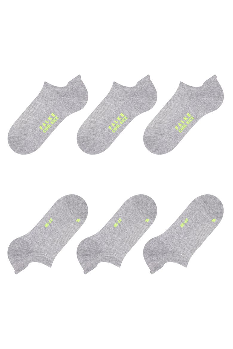 Cool Kick 3-Pack Sneaker Socks, Alternate, color, Light Grey