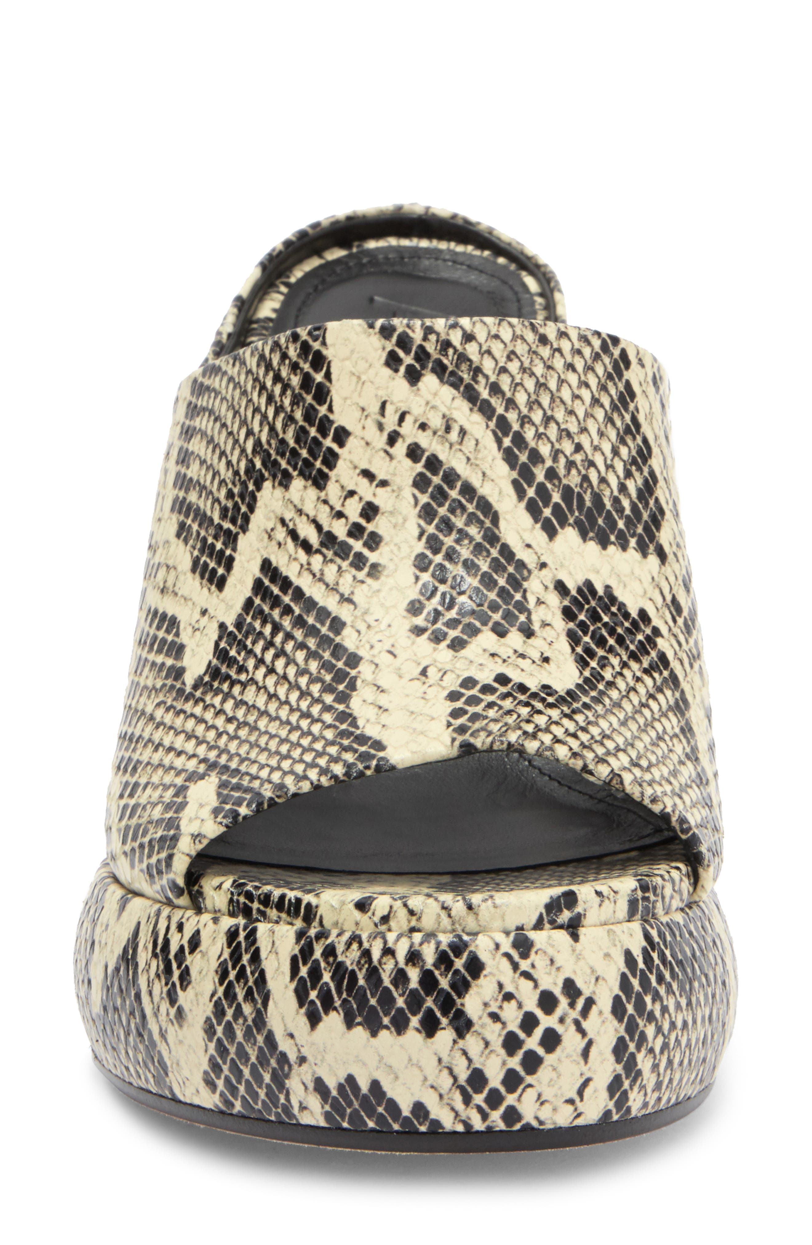 aeyde Ornella Snakeskin Print Leather Platform Sandal, Alternate, color, 