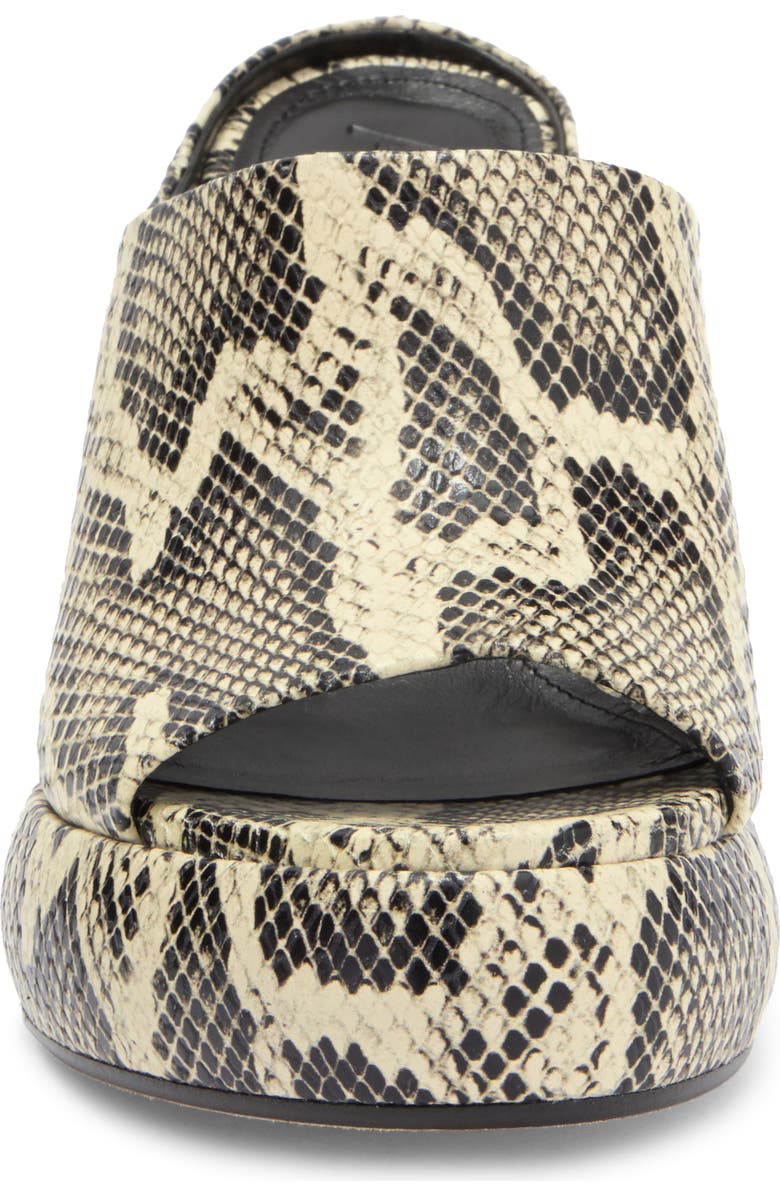 aeyde Ornella Snakeskin Print Leather Platform Sandal, Alternate, color,