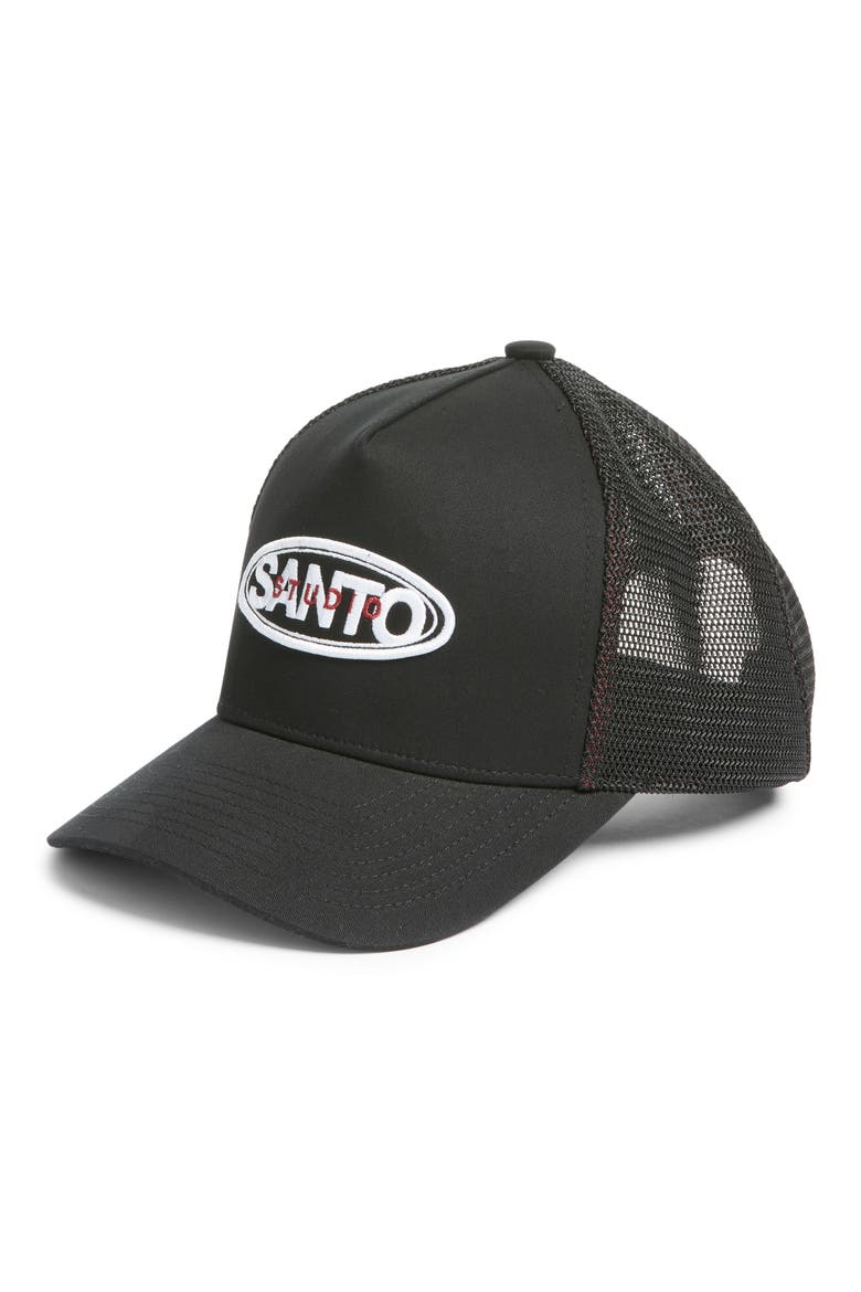 FlexFit Snapback Trucker Hat, Main, color, BLACK