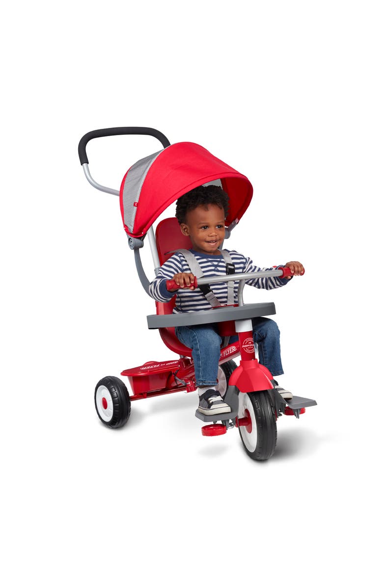 Radio Flyer 4-1 Stroll 'N Trike, Alternate, color, Red