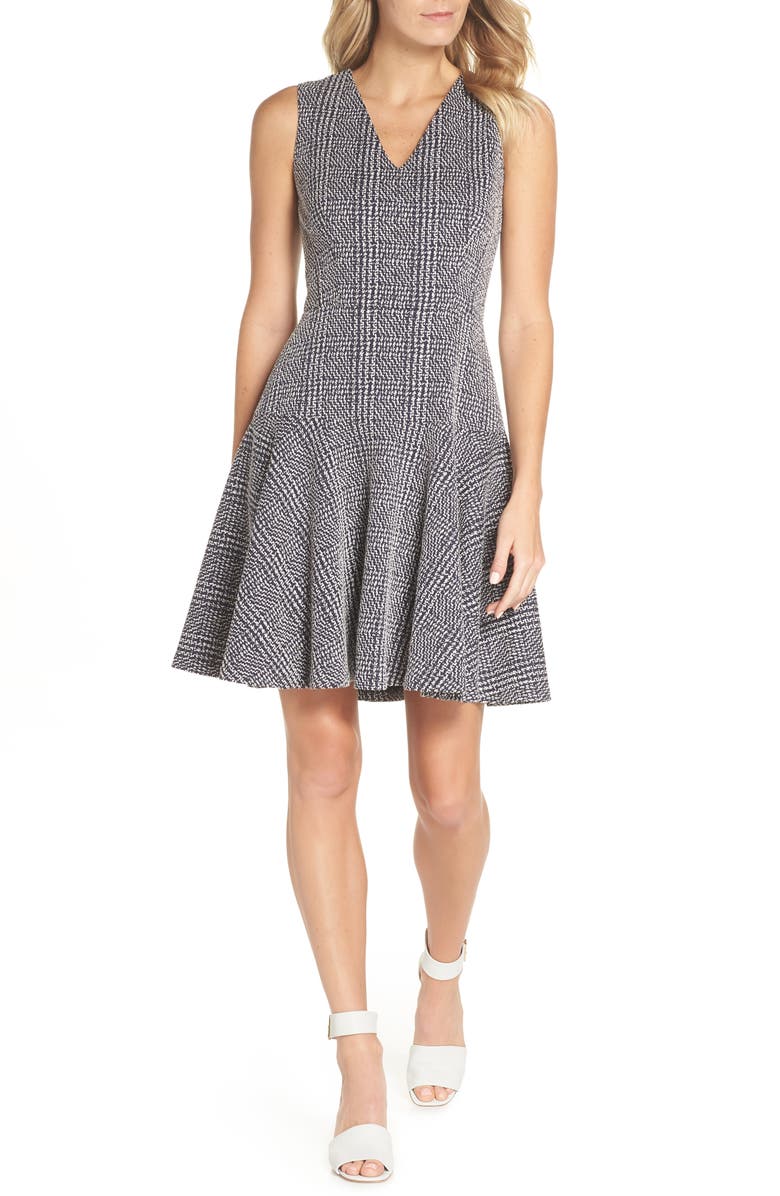 Eliza J Sleeveless Fit & Flare Dress, Main, color,