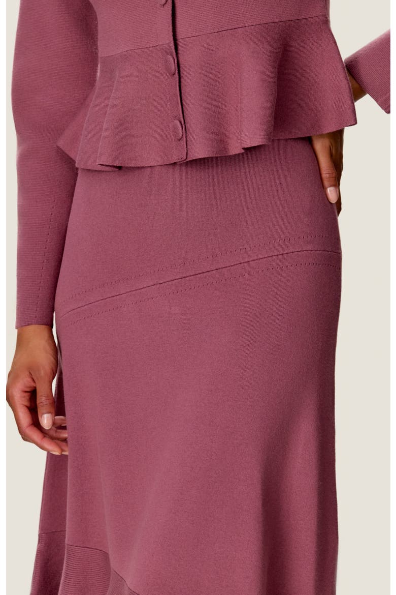 Jocelyn Asymmetrical Sweater Skirt, Alternate, color, Soft Plum