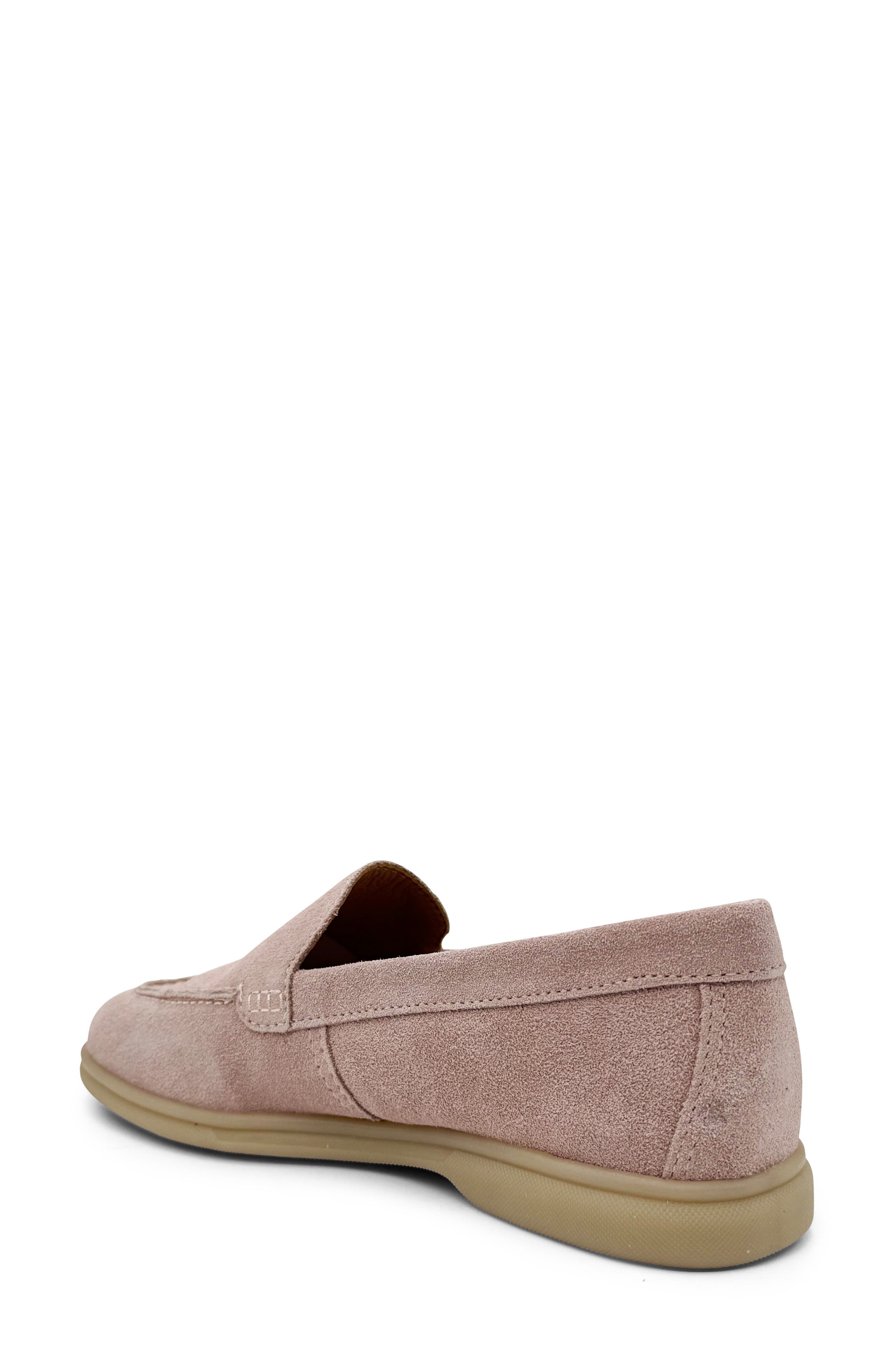 Lama Suede Loafer, Alternate, color, PINK SUEDE