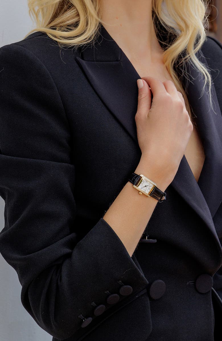 FREDERIQUE CONSTANT Carrée Bracelet Watch, 23mm, Alternate, color, Gold-Tone