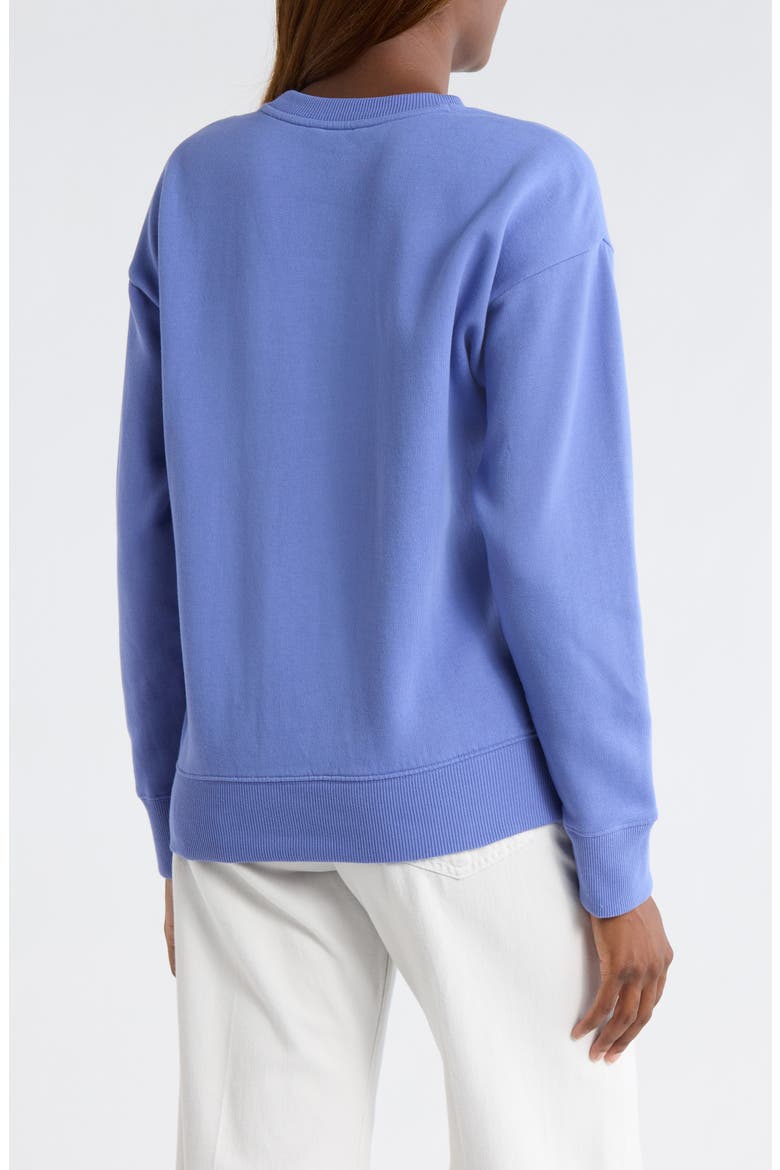 Bon Voyage Embroidered Fleece Sweatshirt, Alternate, color, BLUE DENIM BON VOYAGE