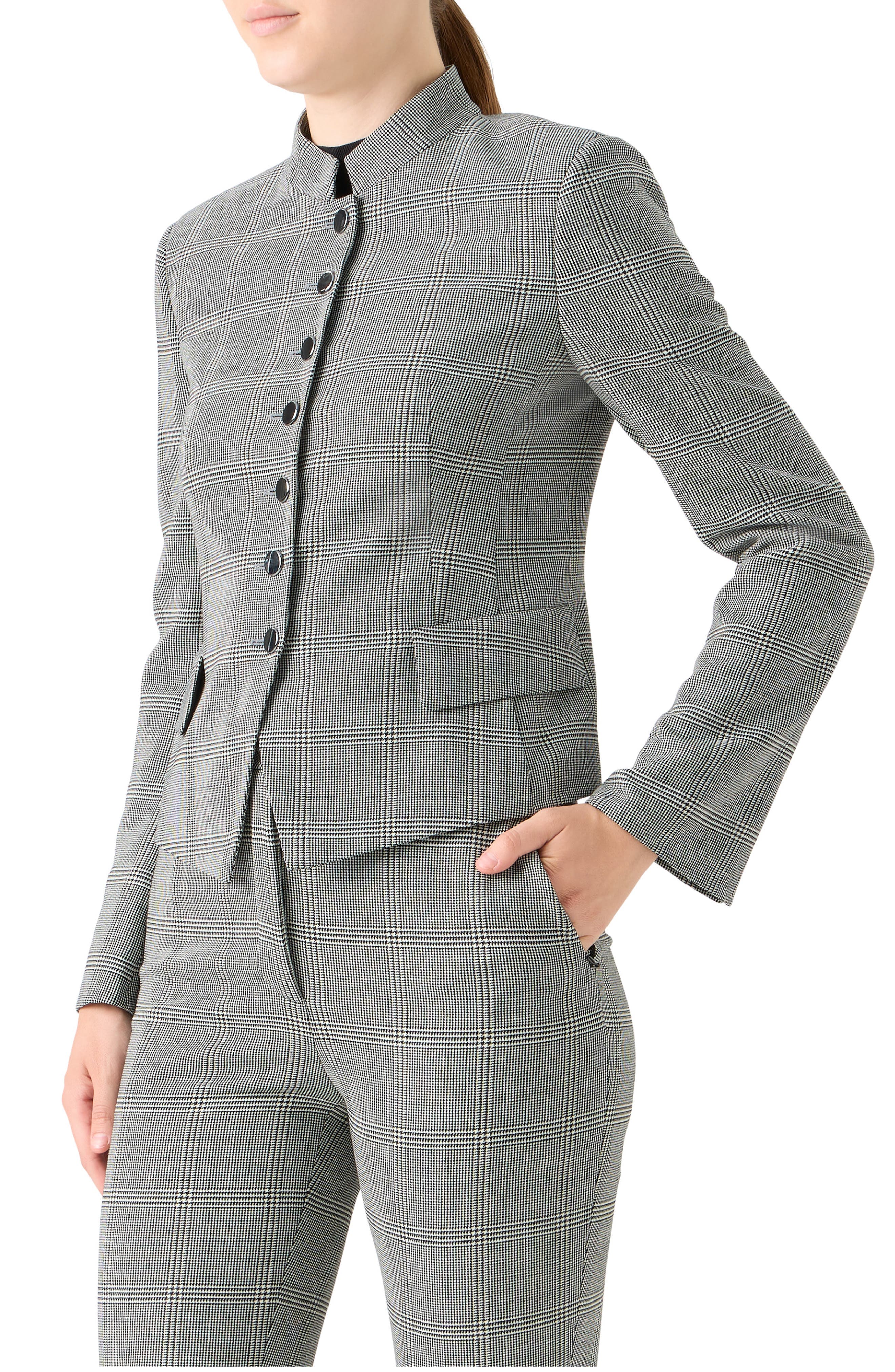 Akris Deva Check Stretch Wool Jacket (Women) | Nordstromrack