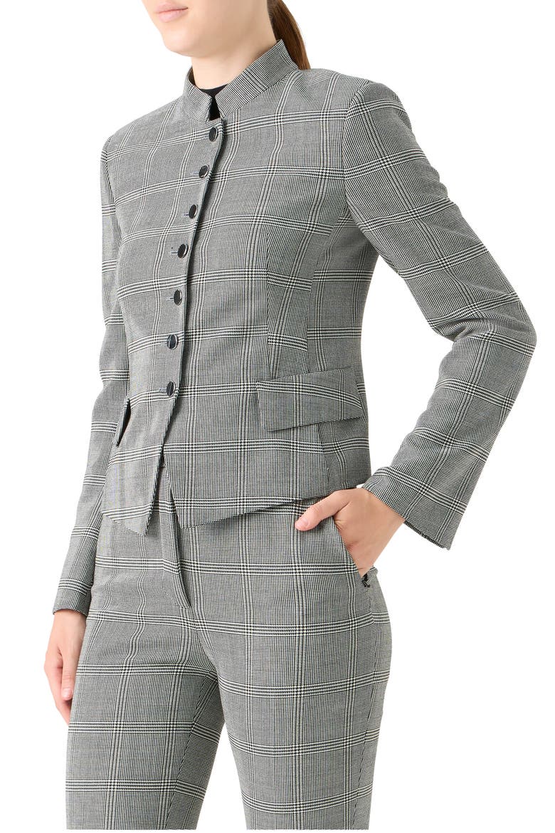 Deva Check Stretch Wool Jacket, Alternate, color, BLACK-WHITE