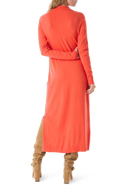 Do By Dee Ocleppo Adira Collar Long Sleeve Knit Maxi Dress In Red