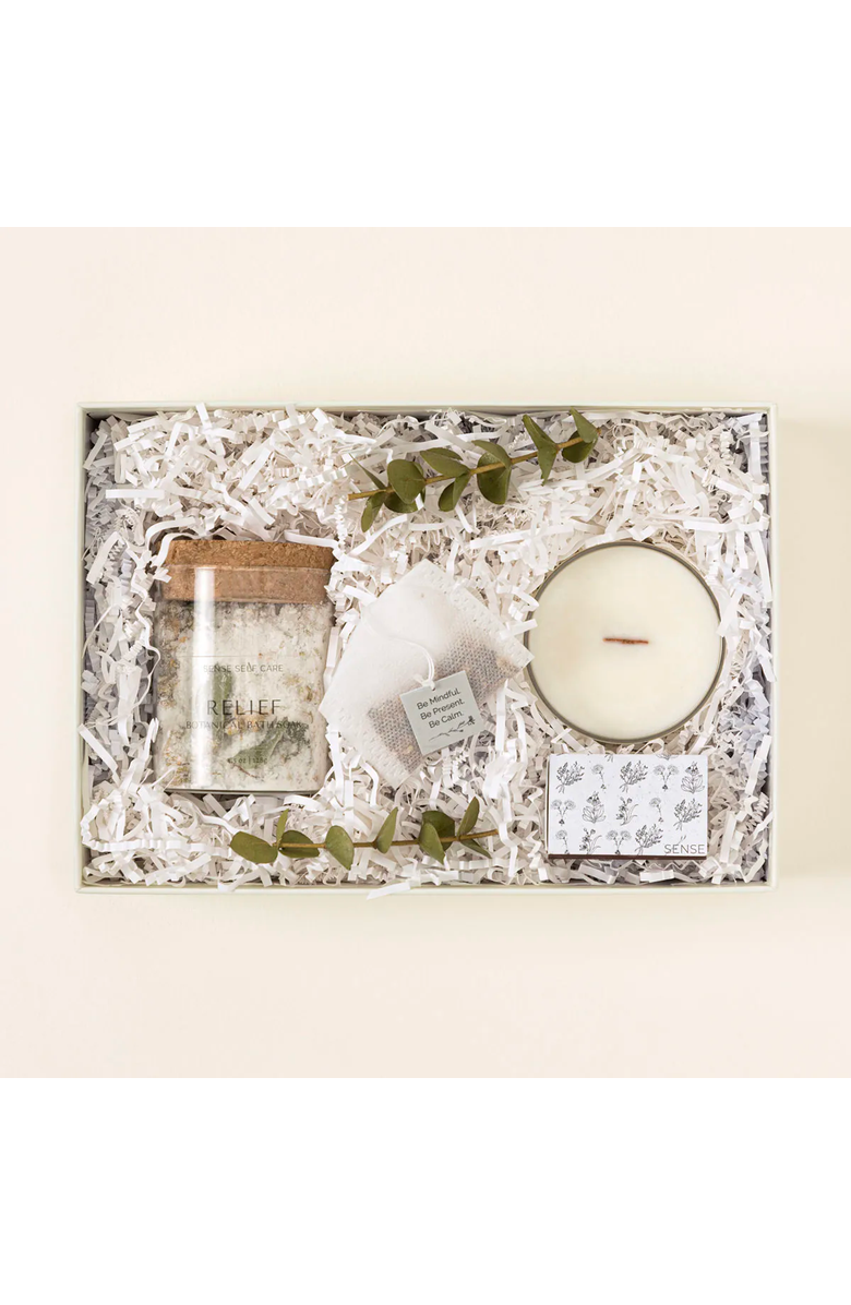 Uncommon Goods Soothing Eucalyptus Meditation Bath Set by Sense Self Care, Alternate, color, Multi