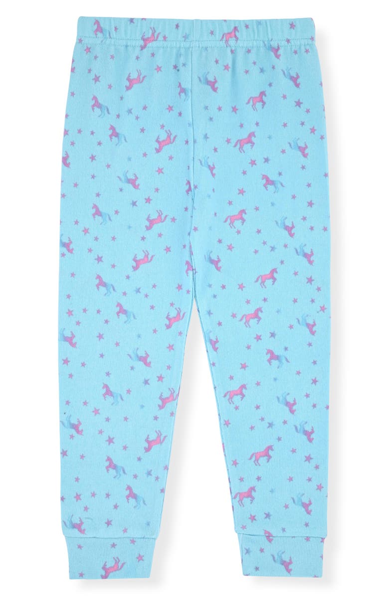 SLEEP ON IT Unicorn Print Fitted Three-Piece Pajamas, Alternate, color, Mint