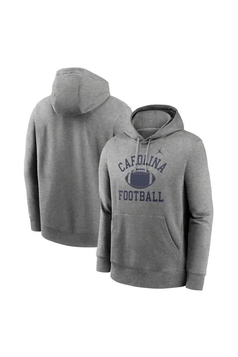 Men's Jordan Brand Heather Gray North Carolina Tar Heels Belichick Hoodie, Main, color, Heather Gray