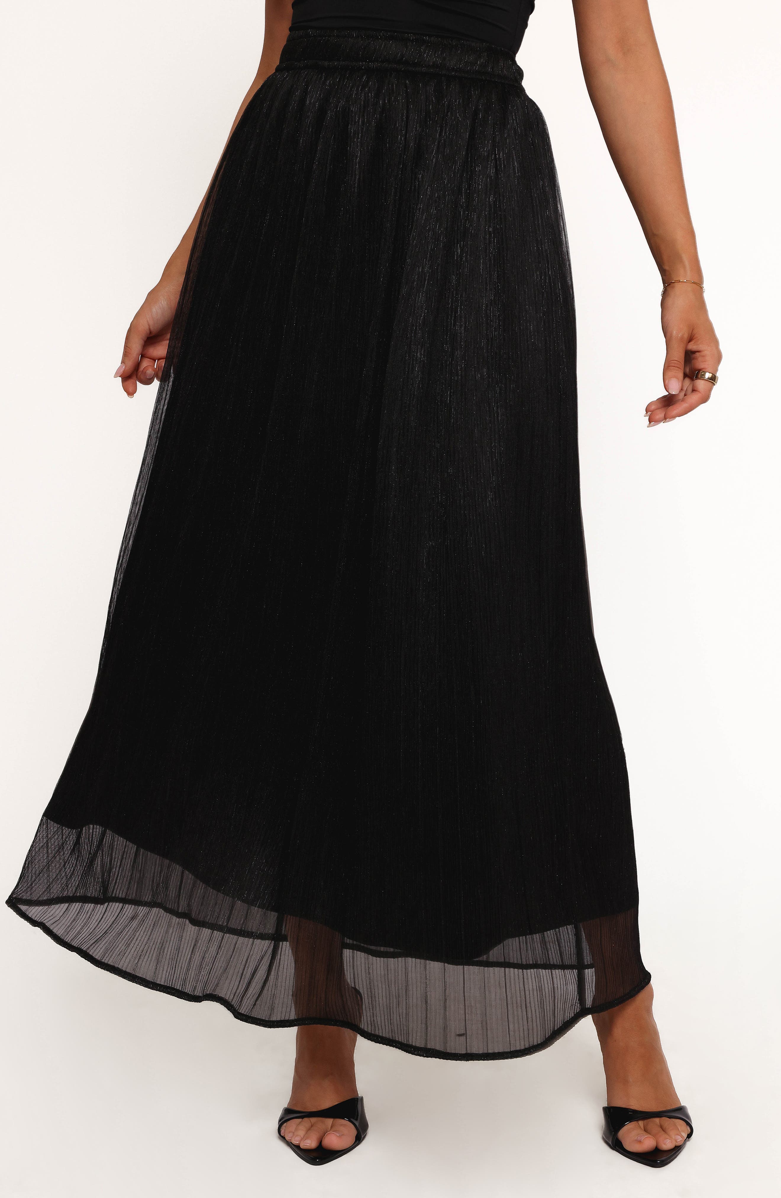 Petal &amp; Pup Tricia Metallic Maxi Skirt