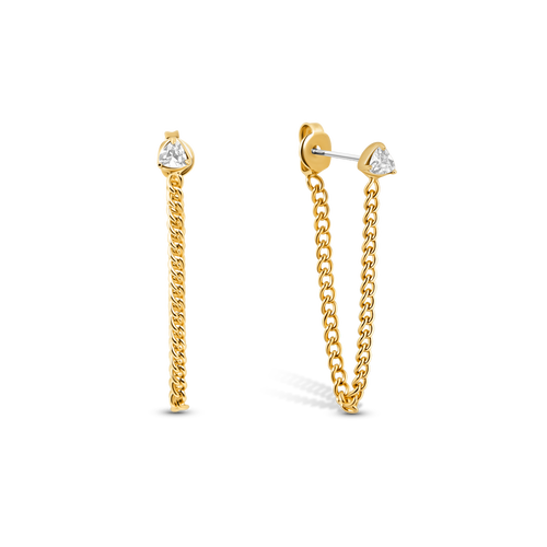 Electric Picks Xsarah & Hollie Lemon Drop Earrings In Gold