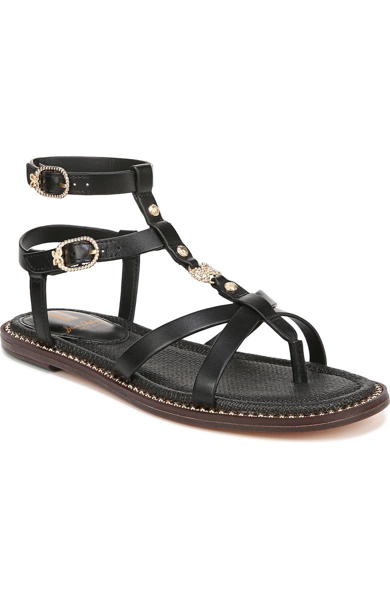 Sam Edelman Talya Ankle Strap Sandal, Main, color, Black