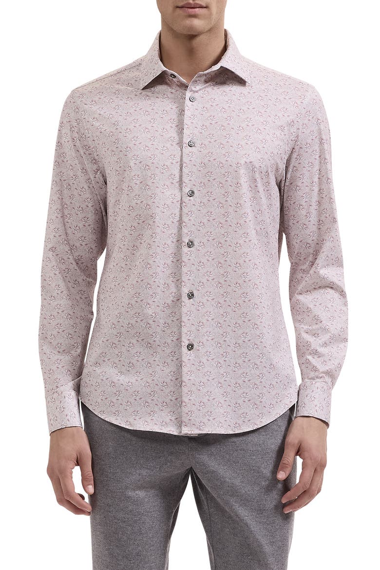 James OoohCotton® Floral Button-Up Shirt, Main, color, LIMESTONE