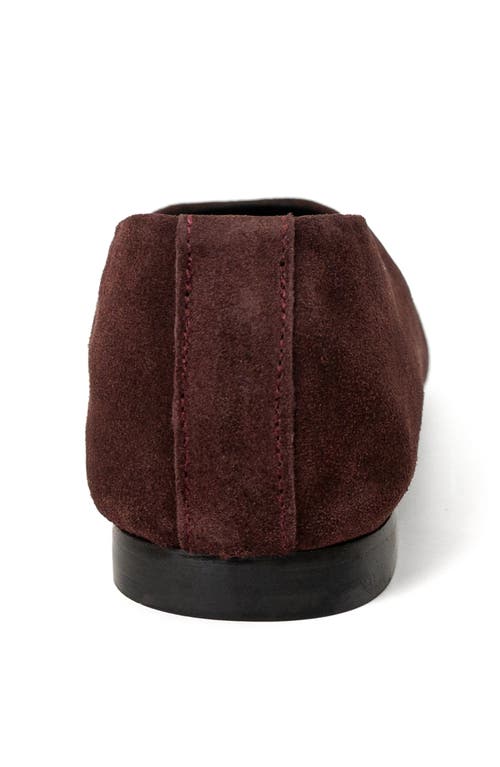 Menina Step Lucrecia Suede Ballet Flat In Burgundy