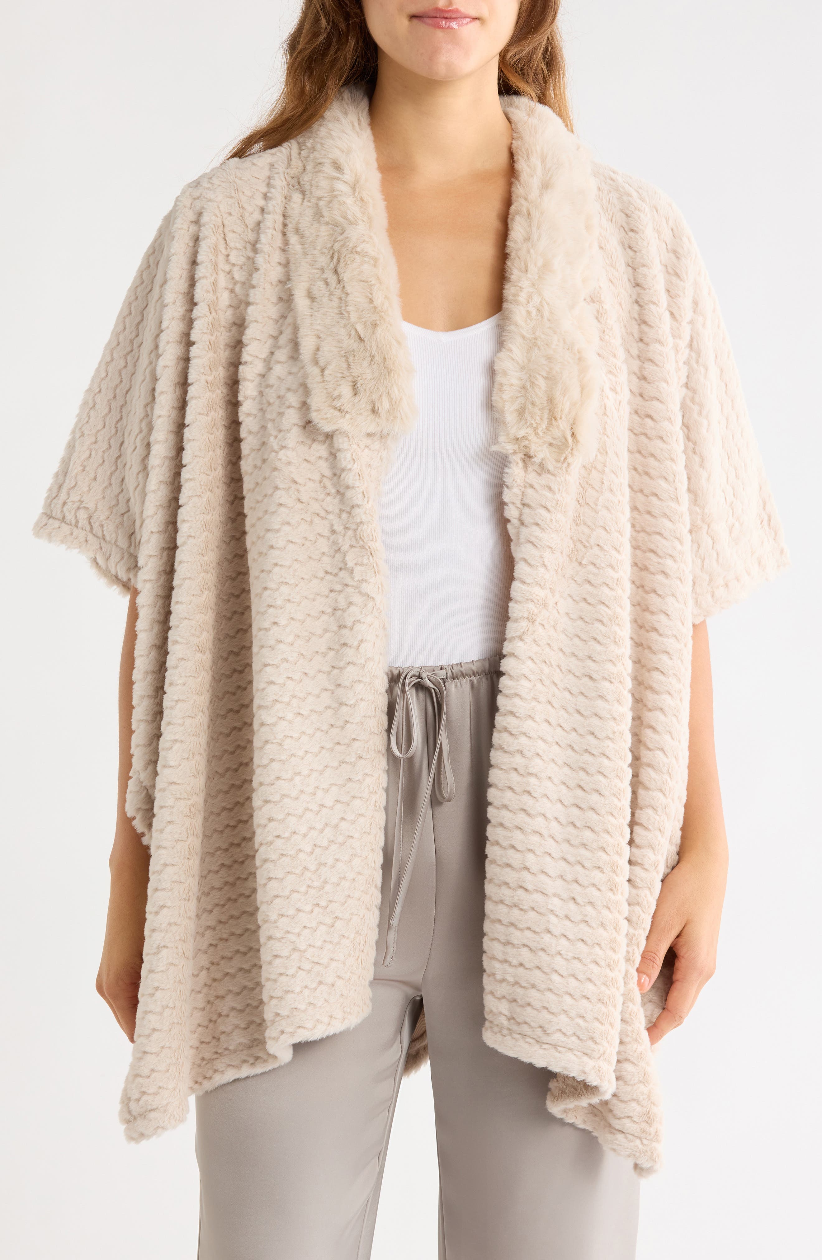 Nanette Lepore Open Front Knit Ruana (Women) | Nordstromrack
