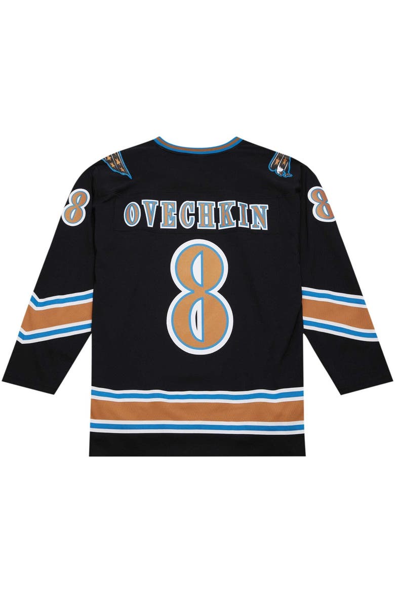 Men's Mitchell & Ness Alexander Ovechkin Black Washington Capitals  2005/06 Blue Line Player Jersey, Alternate, color, Black