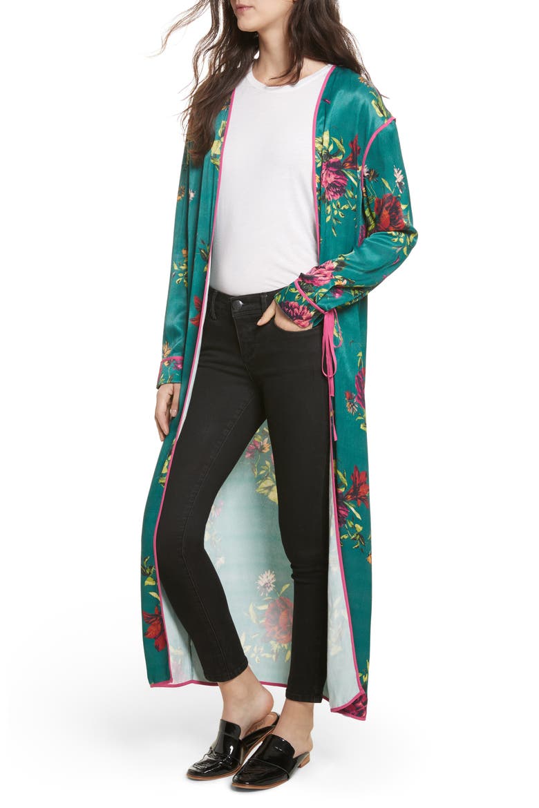 Kimono Duster, Alternate, color, GREEN
