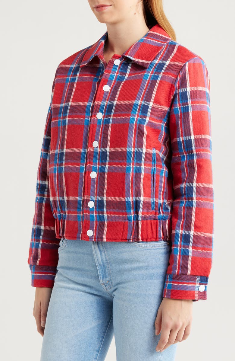 MOTHER The Happy Camper Plaid Shirt Jacket, Alternate, color,