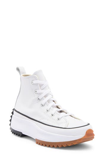 Converse Run Star Hike High-top Sneakers In White/black/gum
