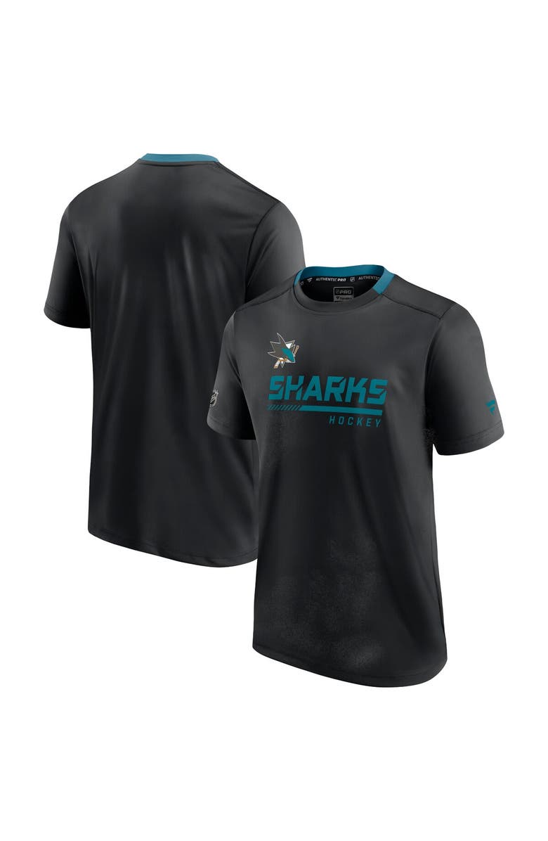 FANATICS Men's Fanatics Branded Black San Jose Sharks Authentic Pro Locker Room T-Shirt, Main, color,