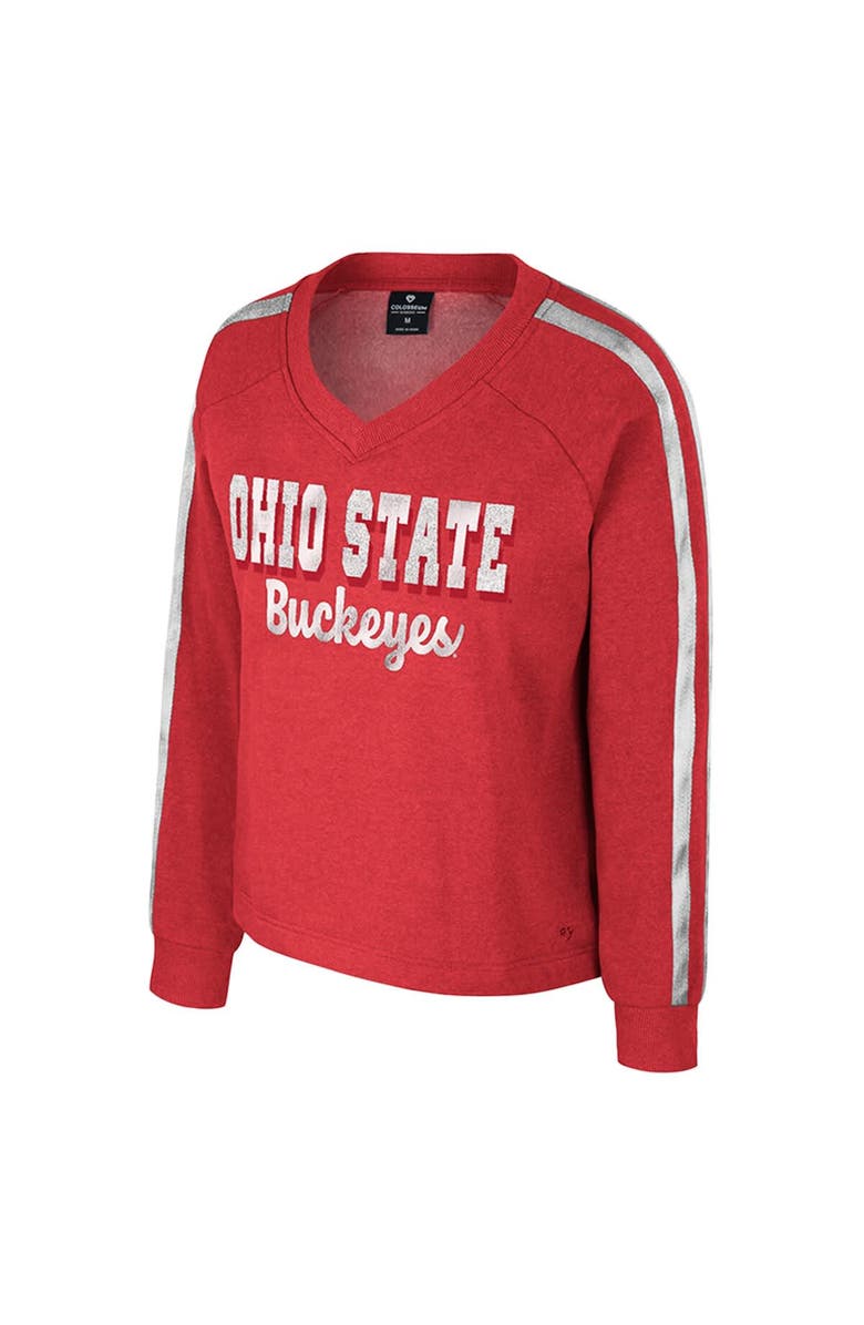 COLOSSEUM Women's Colosseum Scarlet Ohio State Buckeyes Treasures Long Sleeve V-Neck T-Shirt, Alternate, color, 