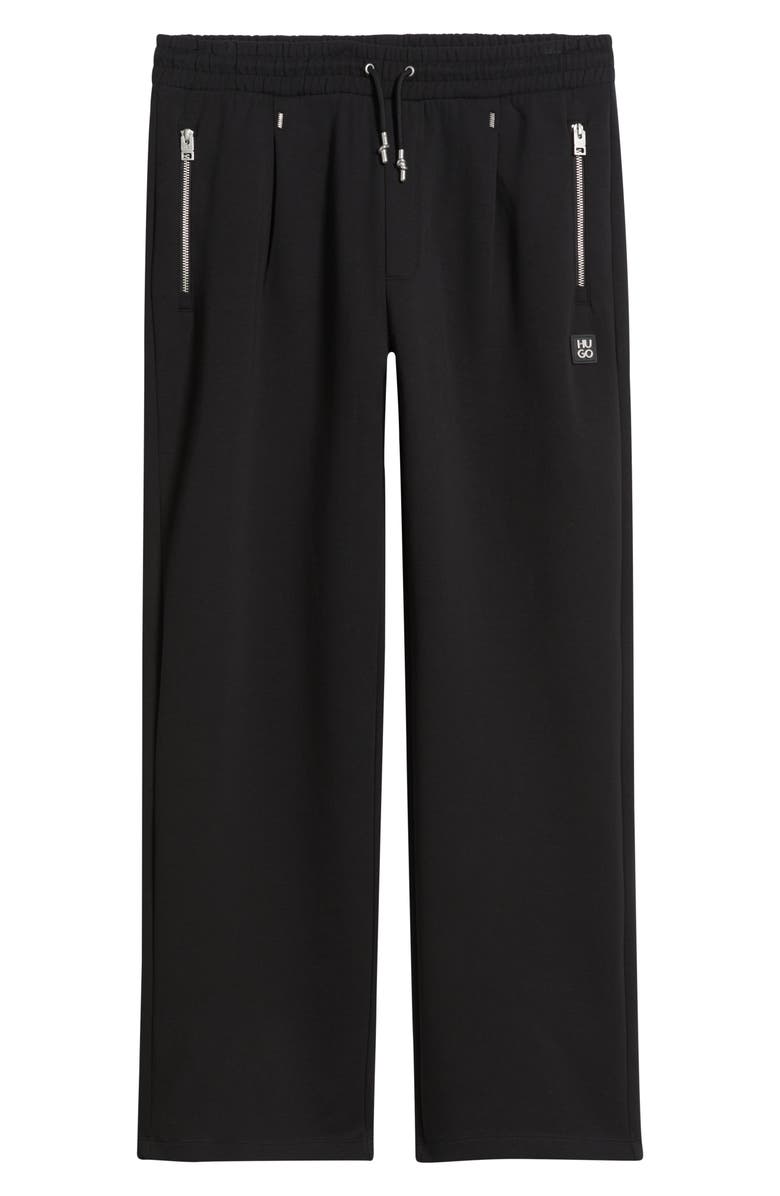 HUGO Dargen Knit Drawstring Pants, Alternate, color, Black