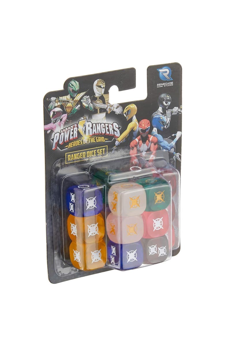 Renegade Game Studios Power Rangers Heroes of The Grid Ranger Dice Set, Ages 14+, Alternate, color, Multicolored