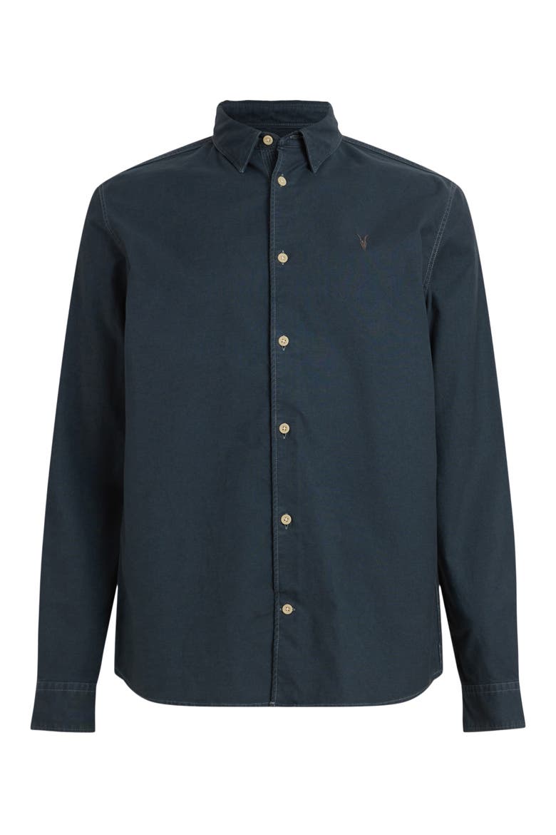 Hermosa Organic Cotton Button-Up Shirt, Alternate, color, CADET BLUE