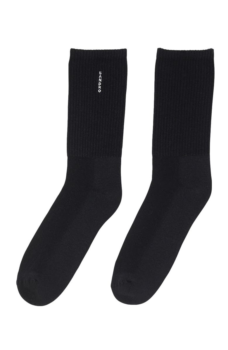 SANDRO Cotton socks, Main, color, Black