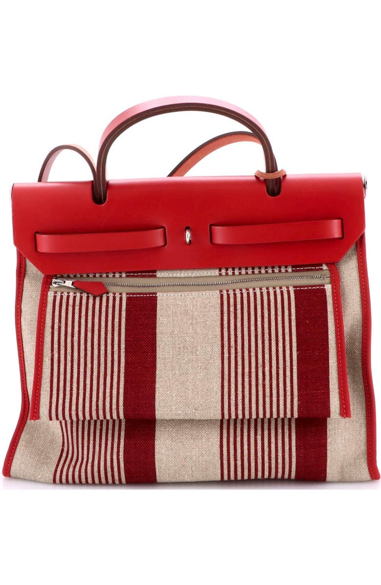 Pre-Owned Hermes Herbag Zip H Vibration Toile and Leather 31, Alternate, color,