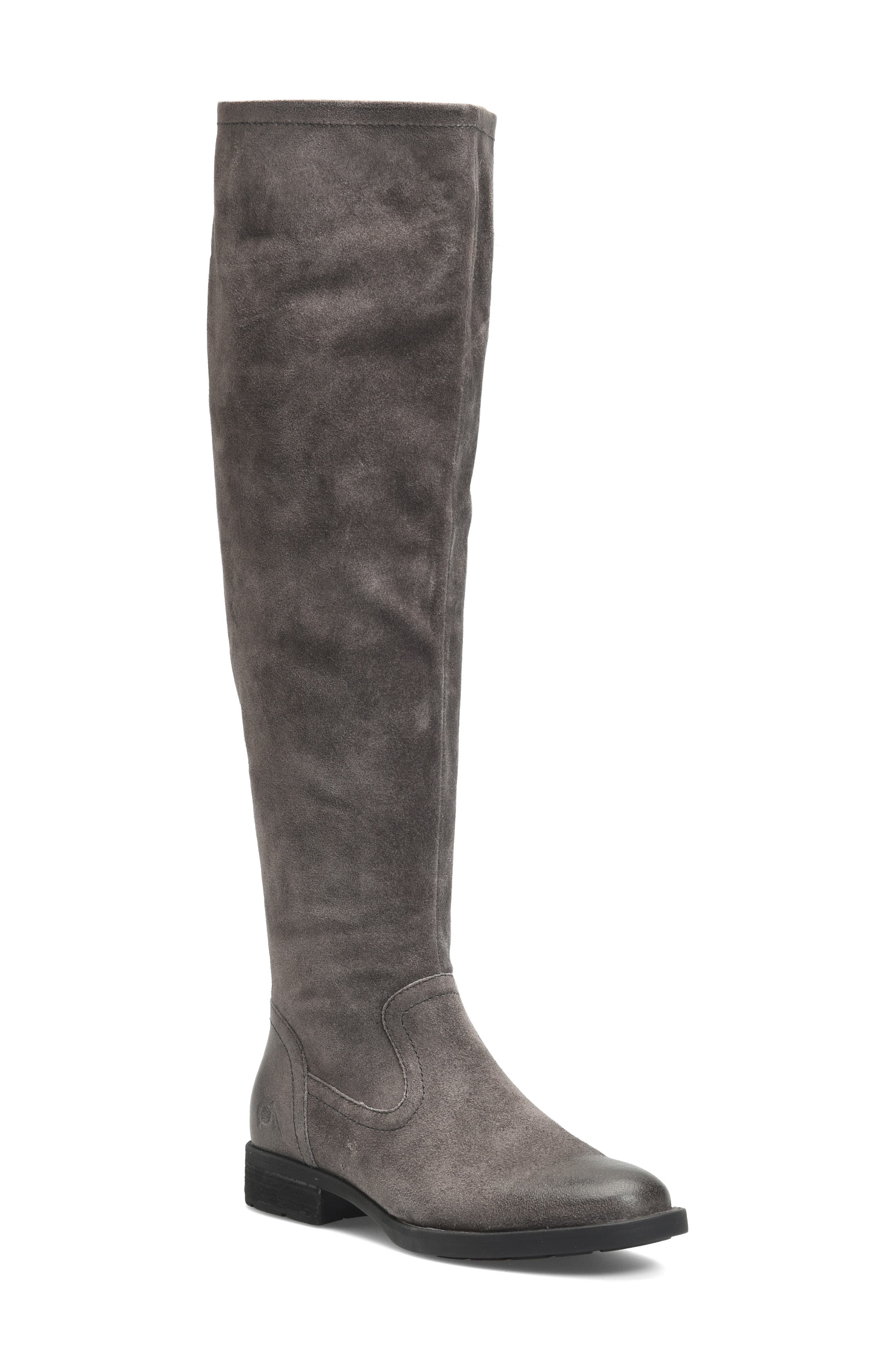 Borman Over the Knee Boot, Main, color, DARK GREY DISTRESSED LEATHER