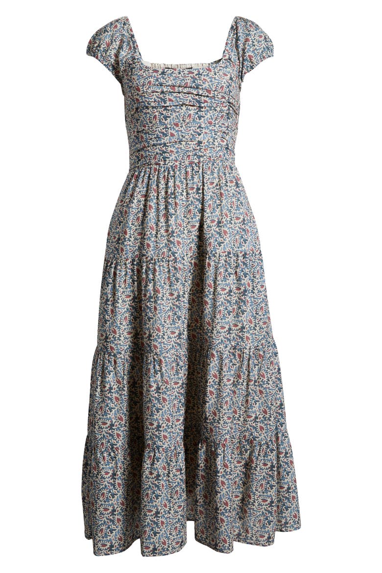 Machella Botanical Print Maxi Dress, Alternate, color, BOTANICAL BLUE MULTI