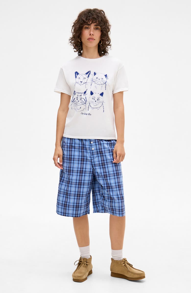 BDG Urban Outfitters Cat Lady Relaxed Graphic T-Shirt, Alternate, color, White