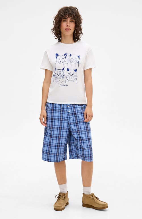 Bdg Urban Outfitters Cat Lady Relaxed Graphic T-shirt In White