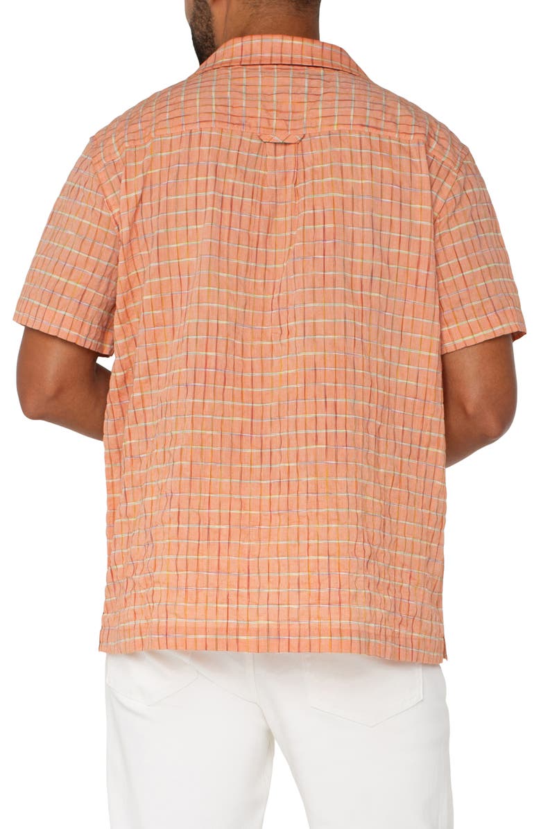 Liverpool Los Angeles Grid Print Camp Shirt, Alternate, color, 