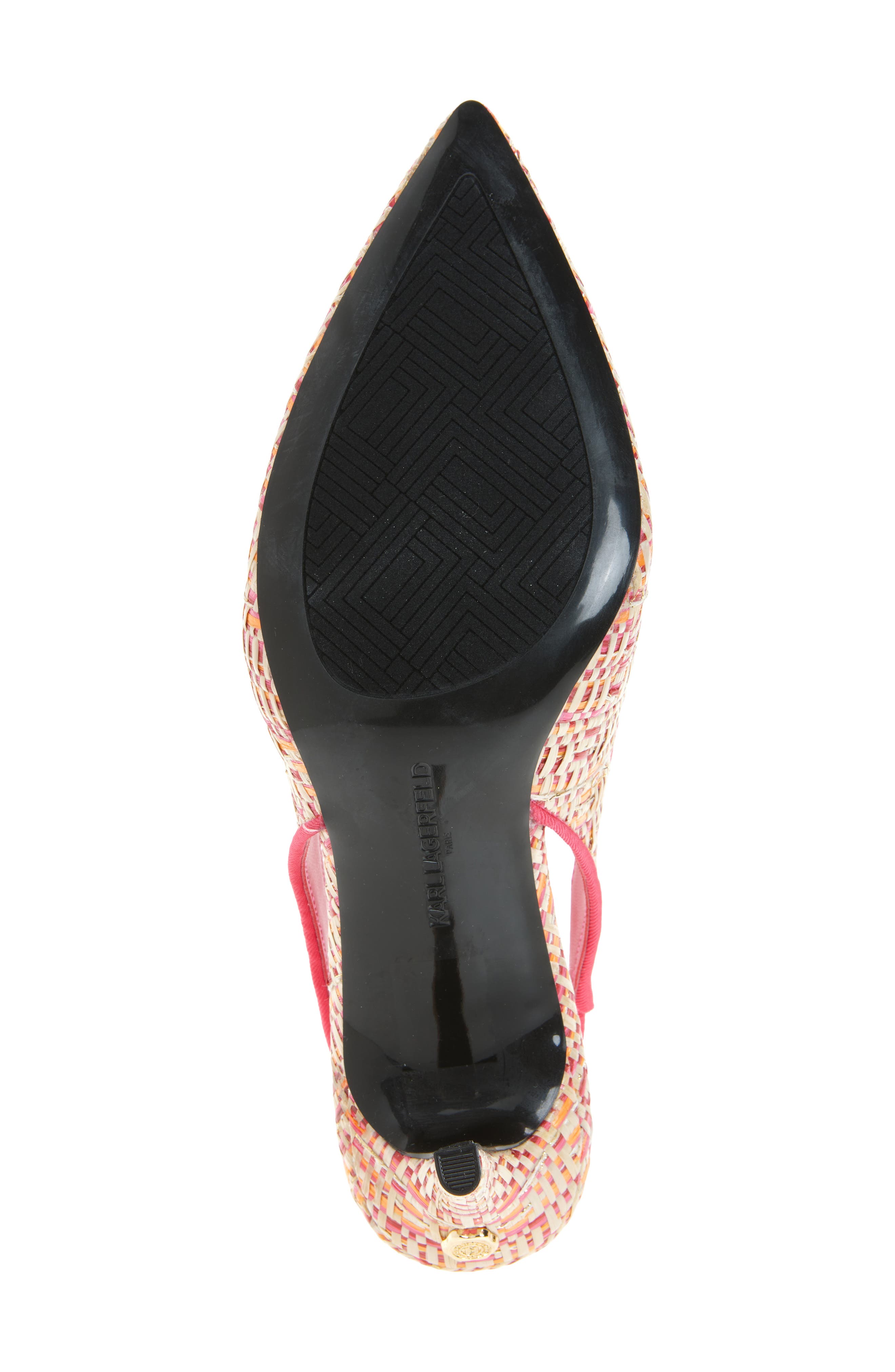 KARL LAGERFELD PARIS Rosalyn Pointed Toe Slingback Pump, Alternate, color, Teaberry