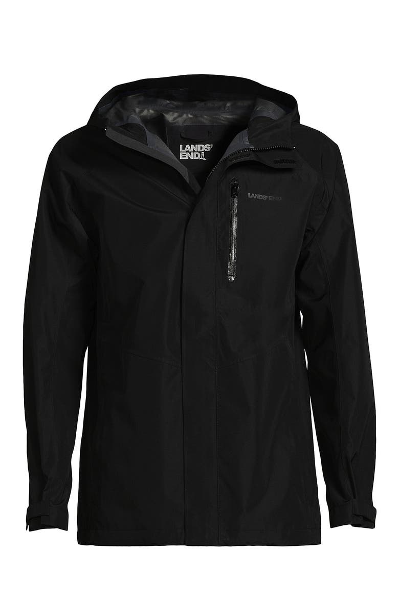 Lands' End Waterproof Rain Jacket, Alternate, color, Black